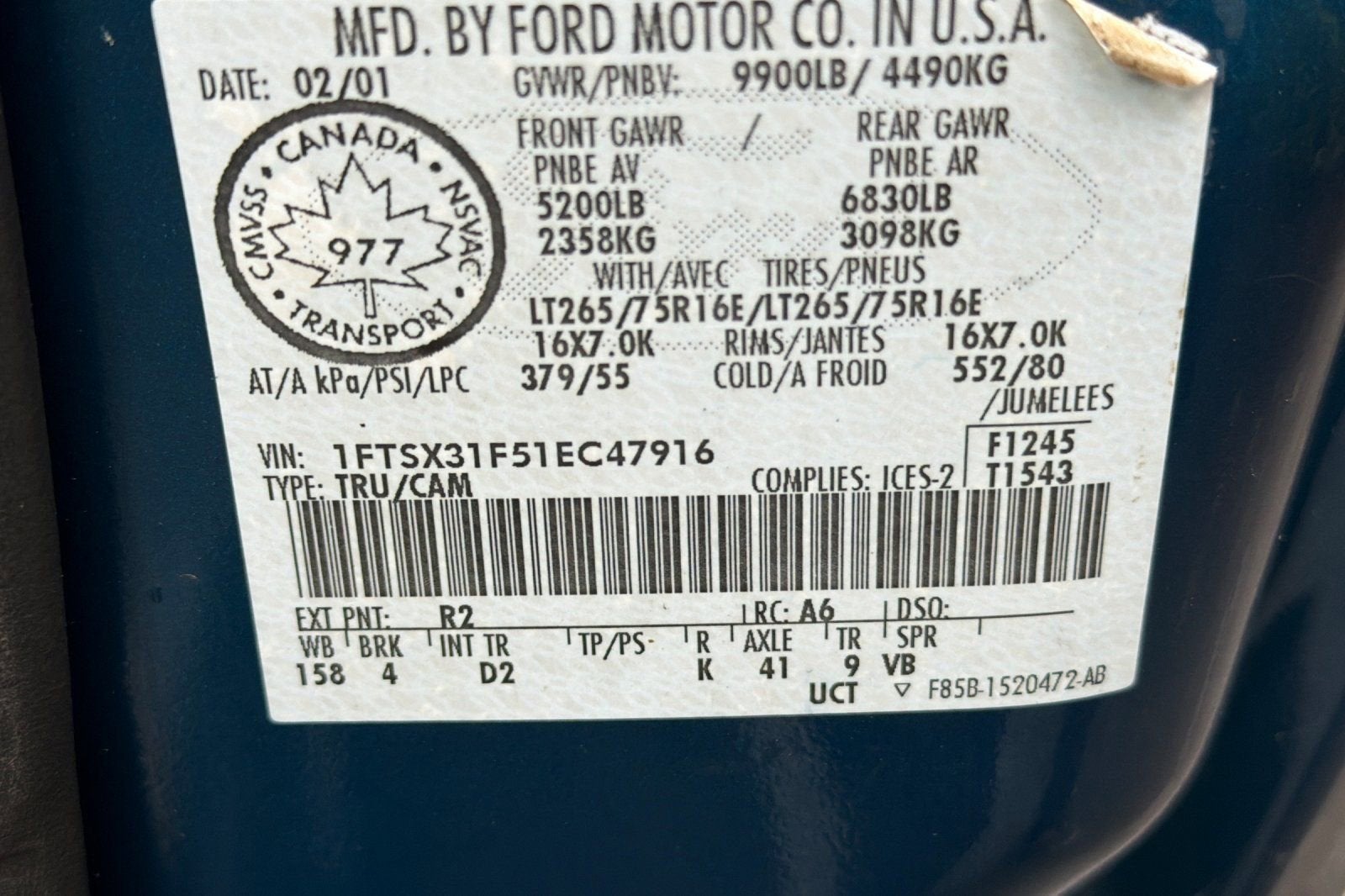 2001 Ford Super Duty F-350 SRW XL