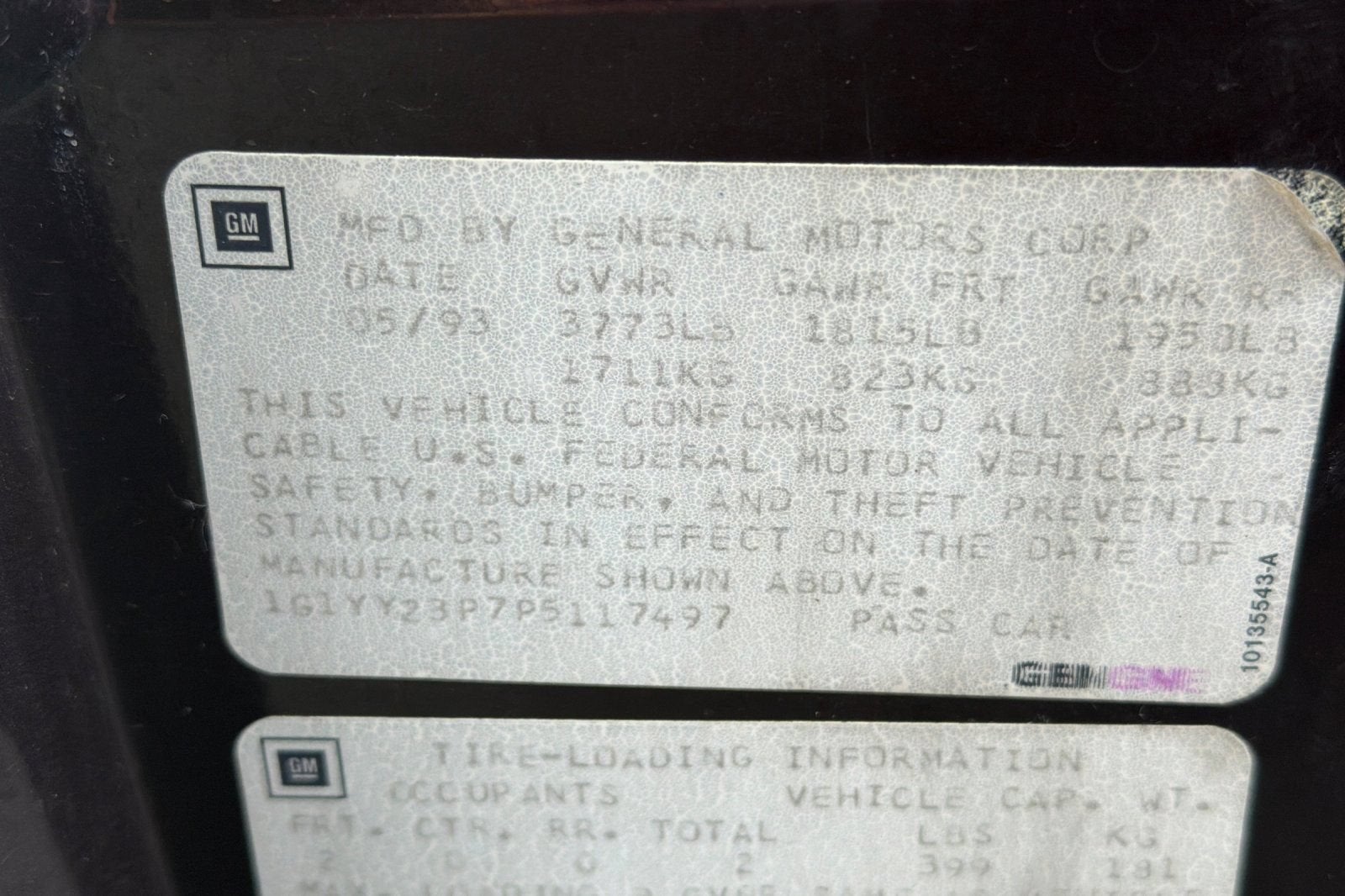 1993 Chevrolet Corvette 2DR CPE