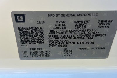 2020 Chevrolet Silverado 2500 HD Work Truck