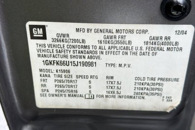 2005 GMC Yukon XL 4DR 4WD 1500