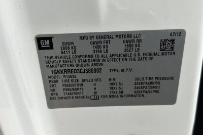 2012 GMC Acadia SLT1