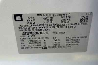 2017 GMC Sierra 2500 HD DBL CAB 4WD 144.2