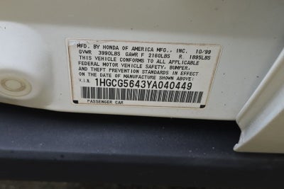 2000 Honda Accord Sdn LX