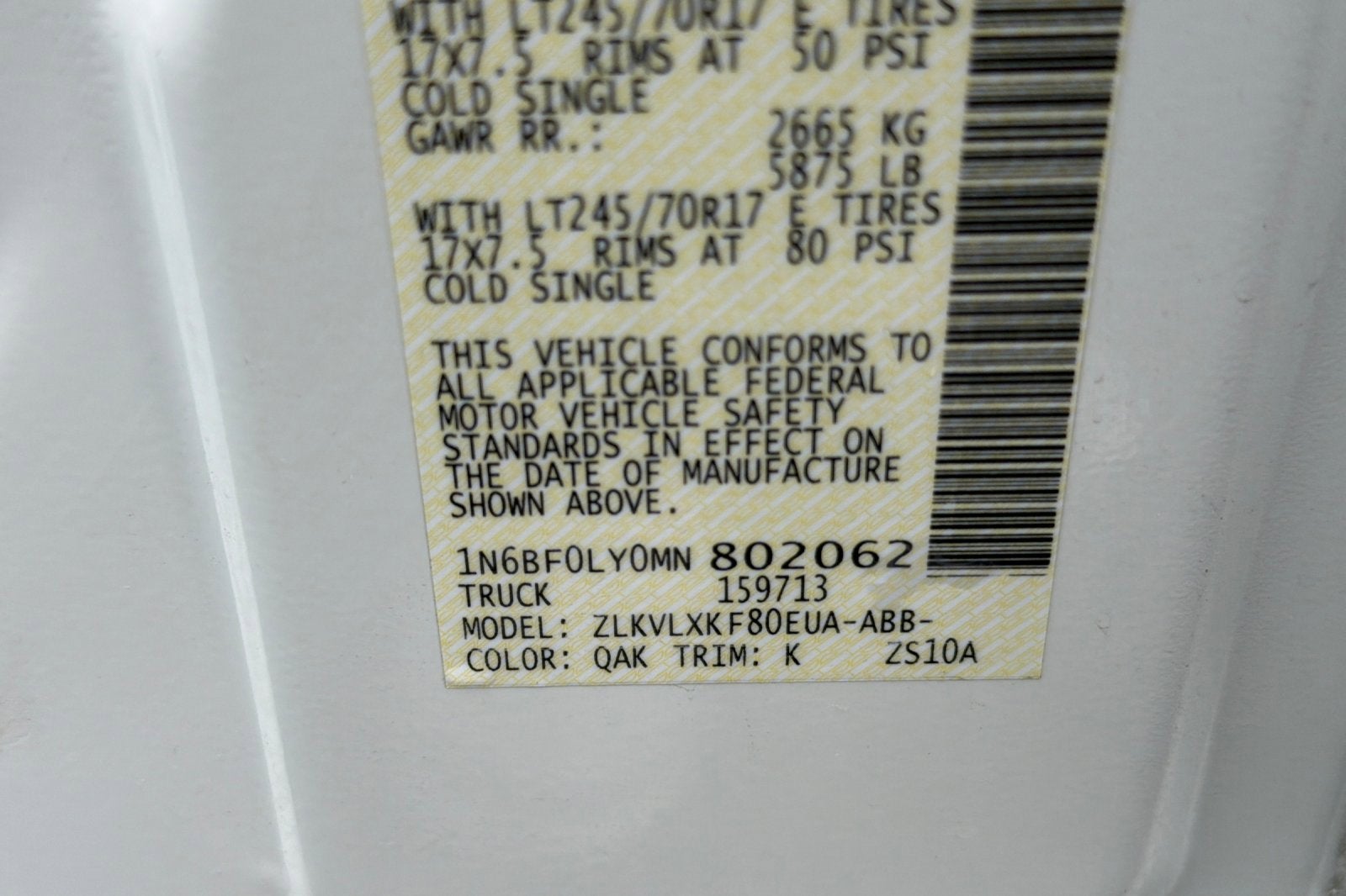 2021 Nissan NV Cargo SV