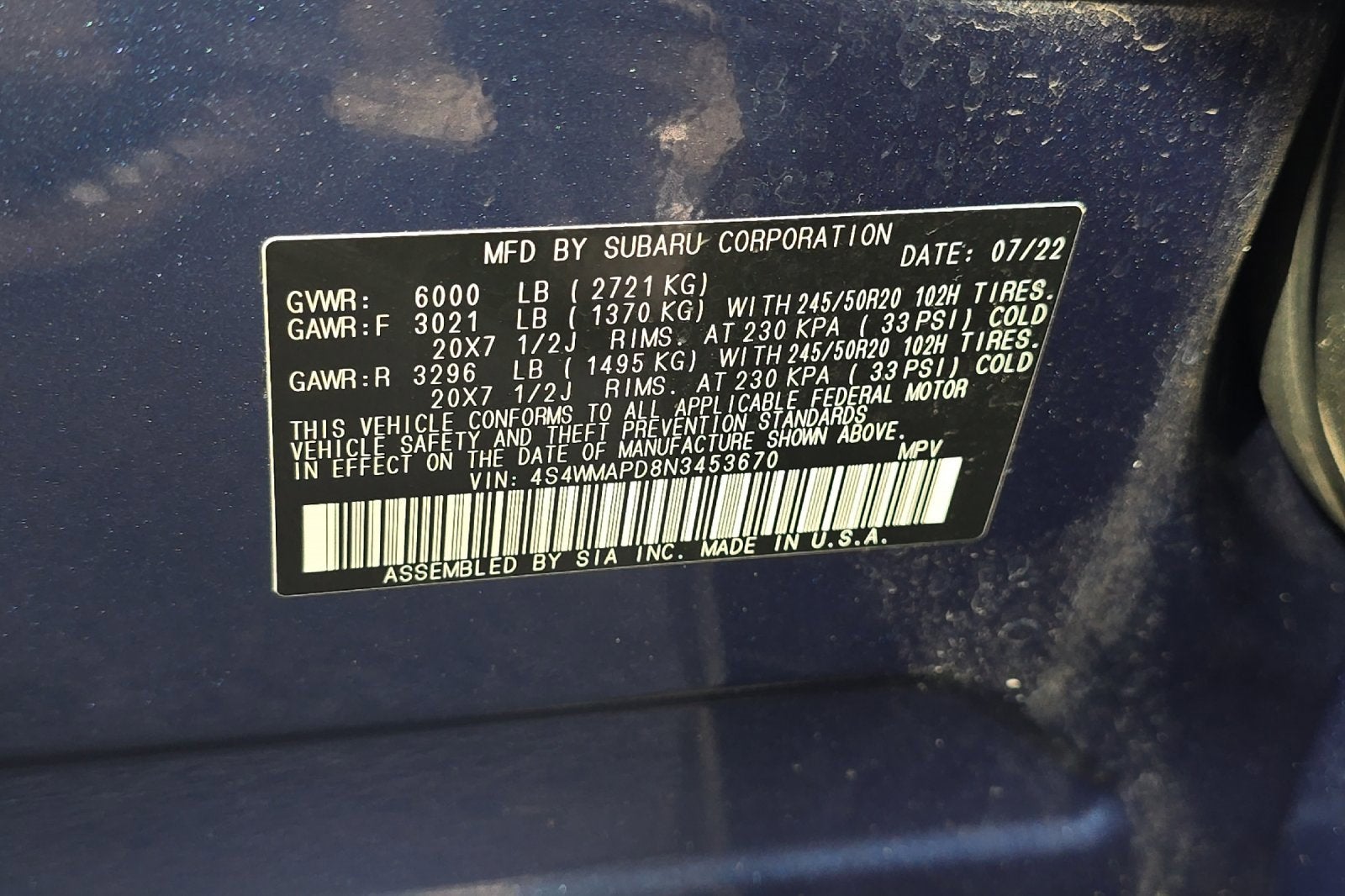 2022 Subaru Ascent Limited