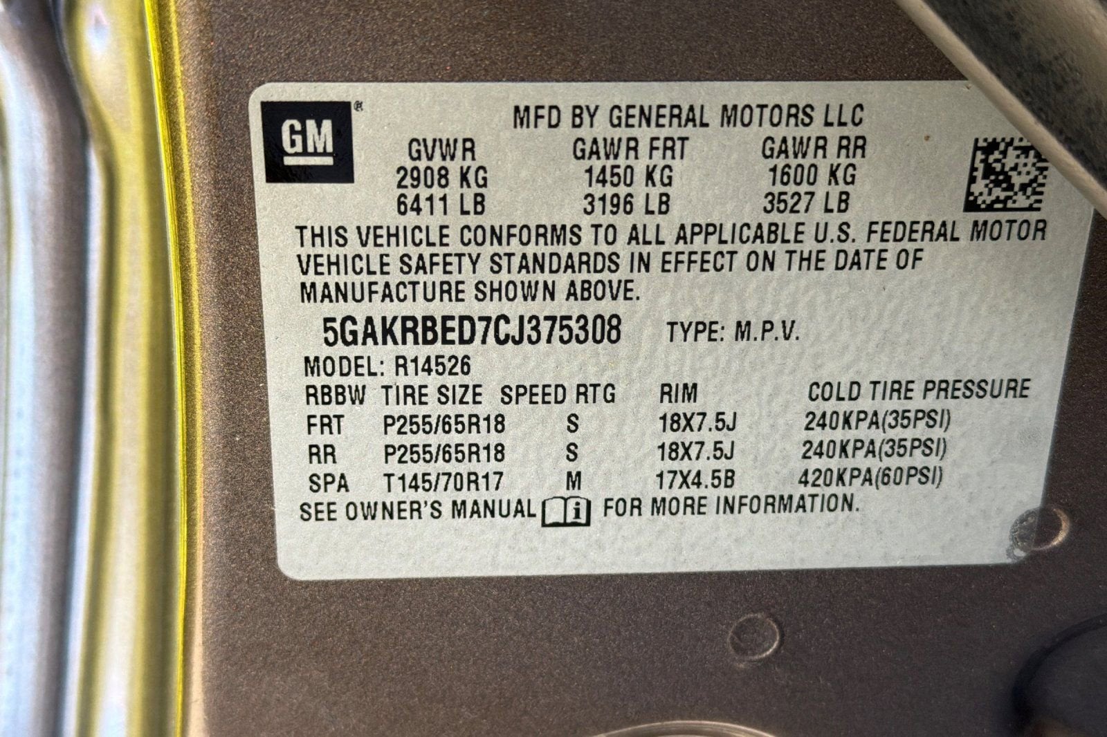 2012 Buick Enclave Convenience