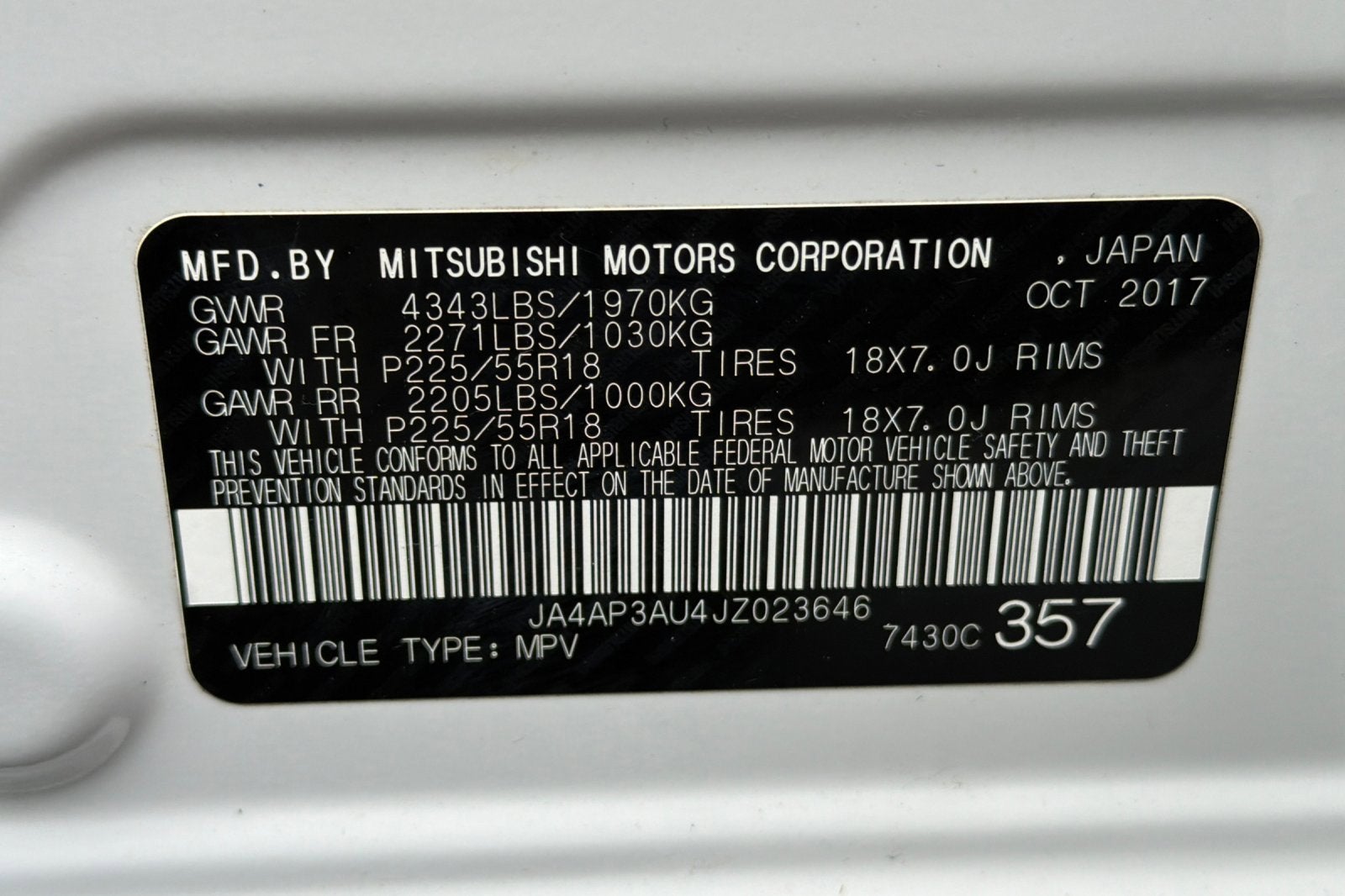 2018 Mitsubishi Outlander Sport ES 2.0