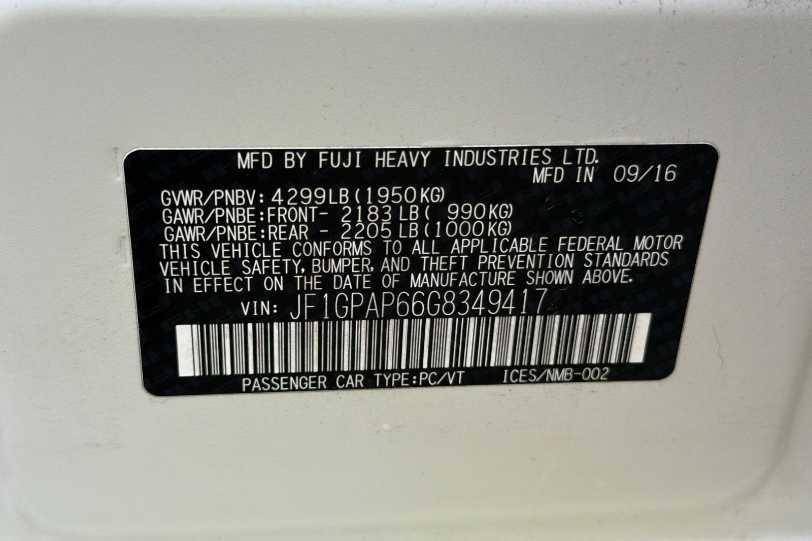 2016 Subaru Impreza Wagon 2.0i Sport Premium
