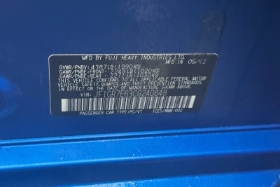 2012 Subaru Impreza Wagon WRX WRX Limited