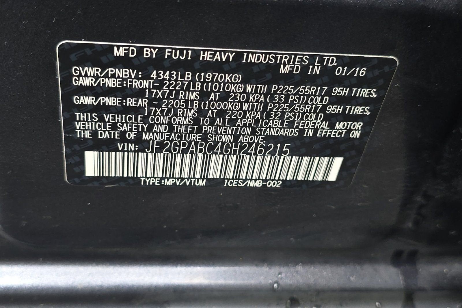 2016 Subaru Crosstrek Premium