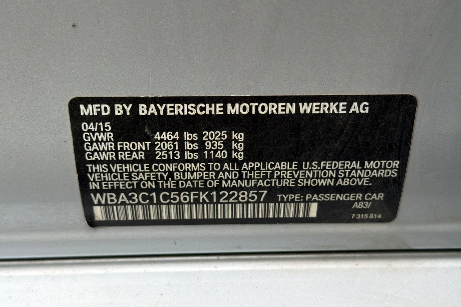 2015 BMW 3 Series 328i
