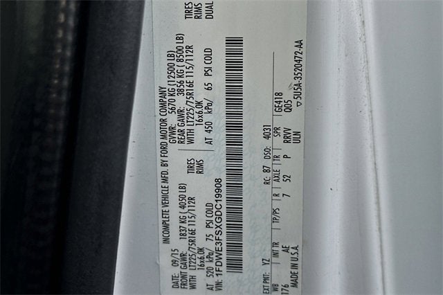 2016 Ford Econoline Commercial Cuta E-350 WB