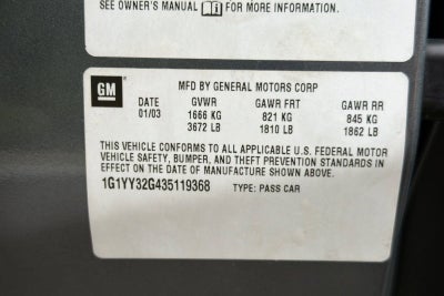 2003 Chevrolet Corvette 2DR CONV