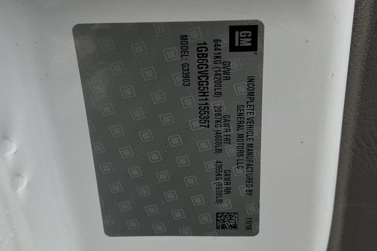 2017 Chevrolet Express Cutaway 4500 VAN 177"