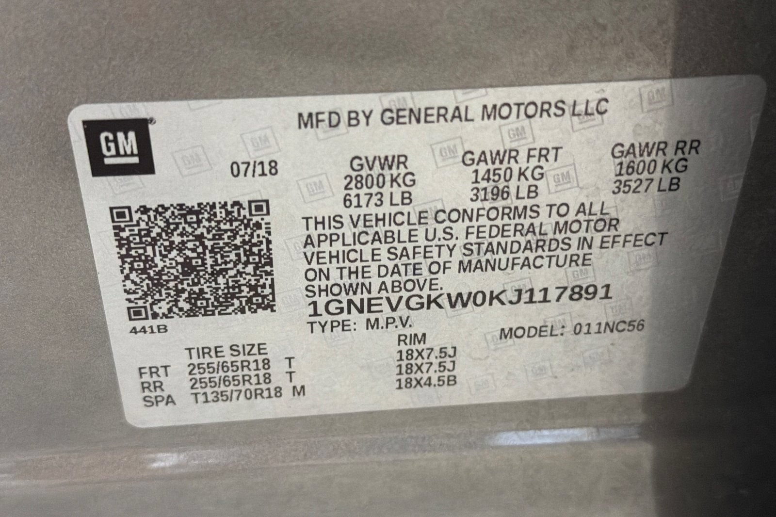 2019 Chevrolet Traverse LT Cloth