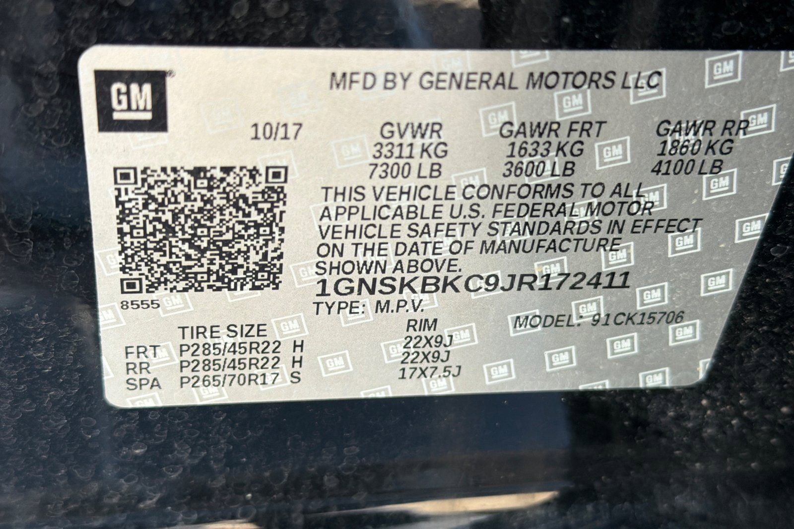 2018 Chevrolet Tahoe LT