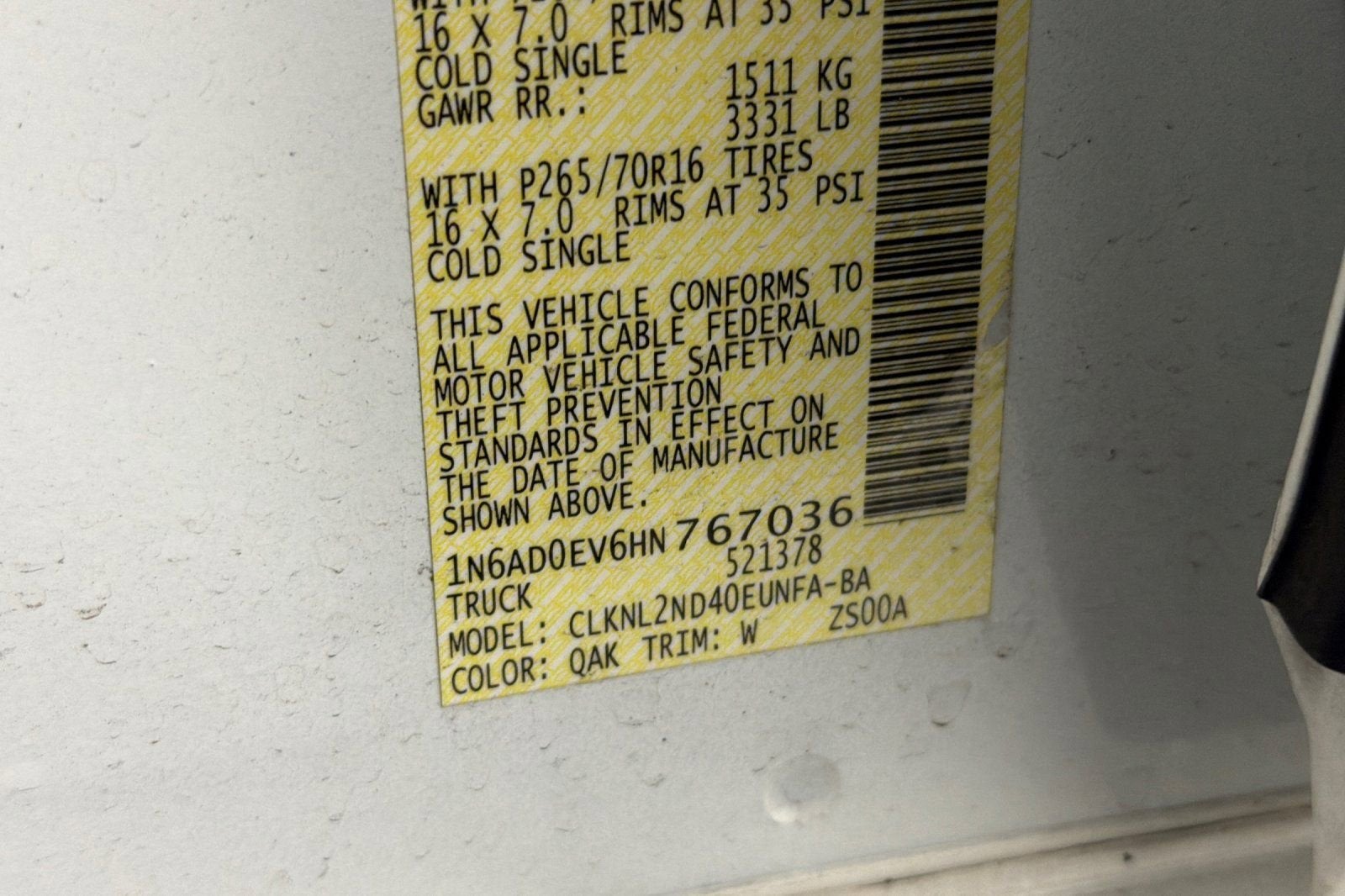 2017 Nissan Frontier SV V6