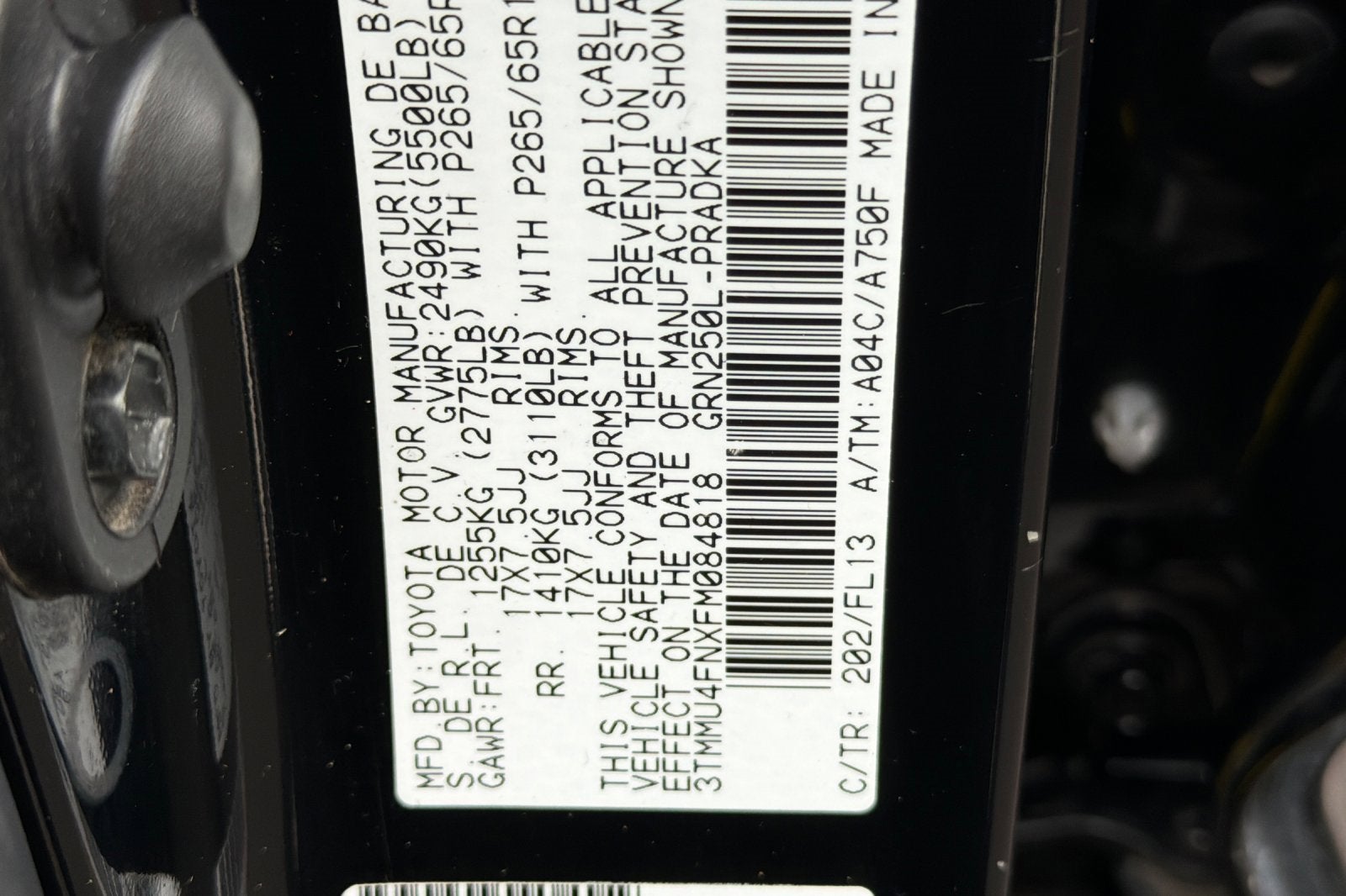 2015 Toyota Tacoma DBL CAB LB 4WD V6