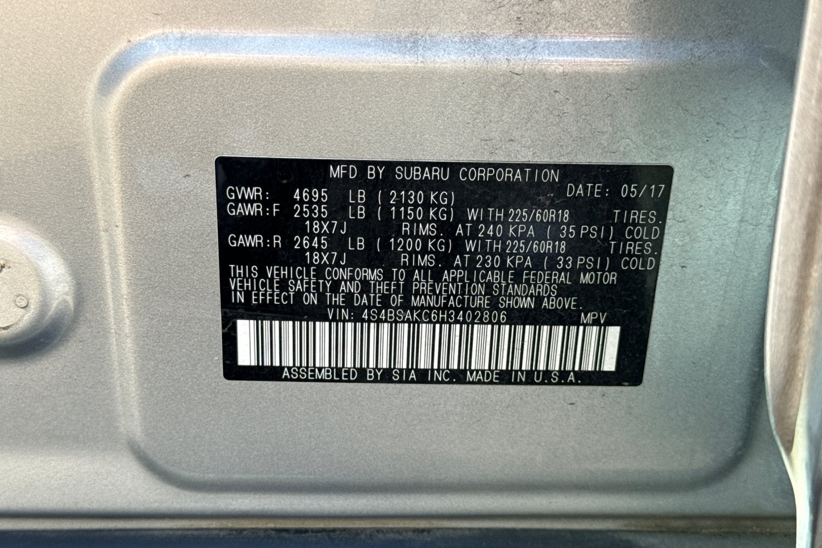 2017 Subaru Outback Limited