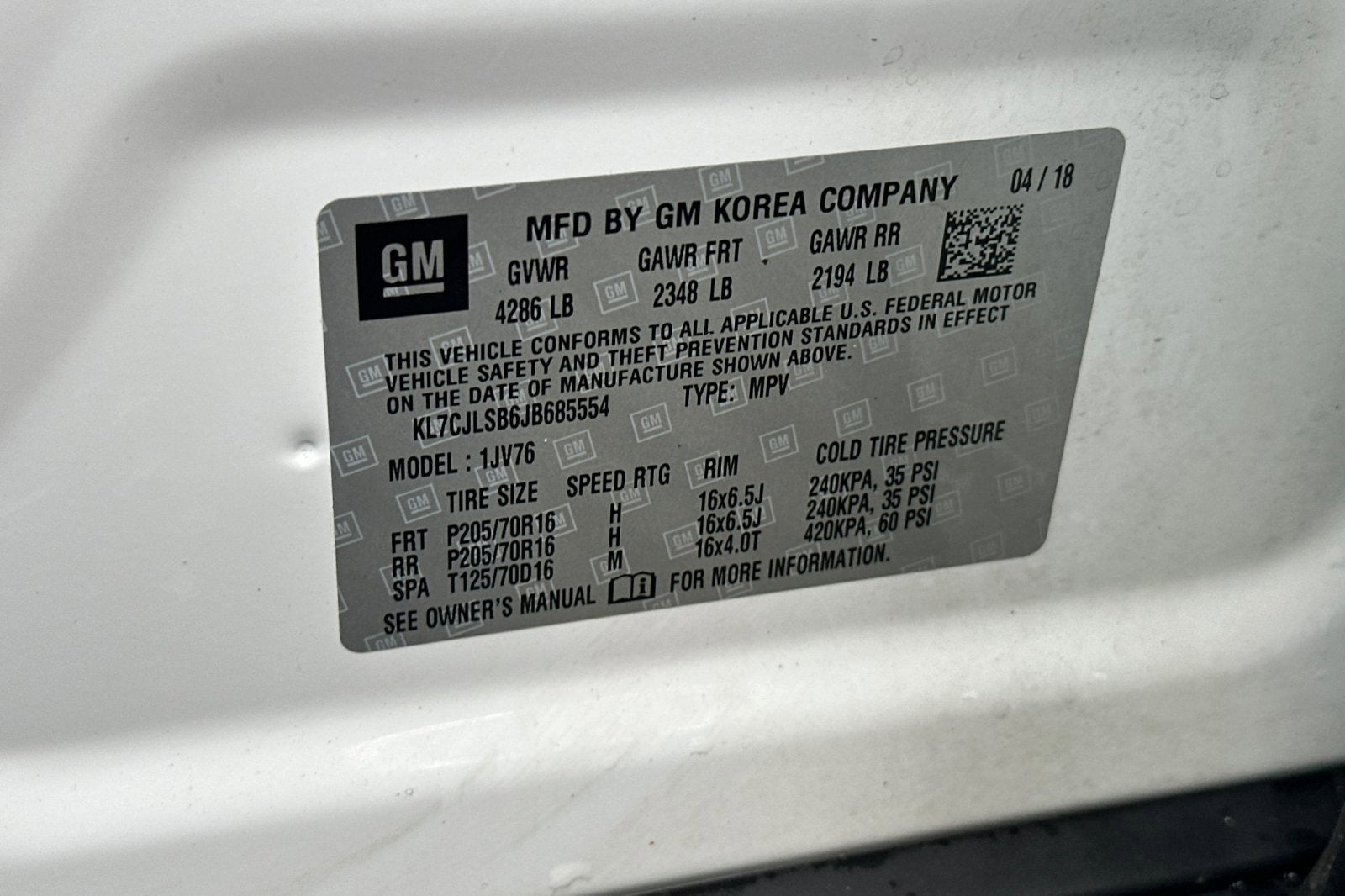 2018 Chevrolet Trax LT