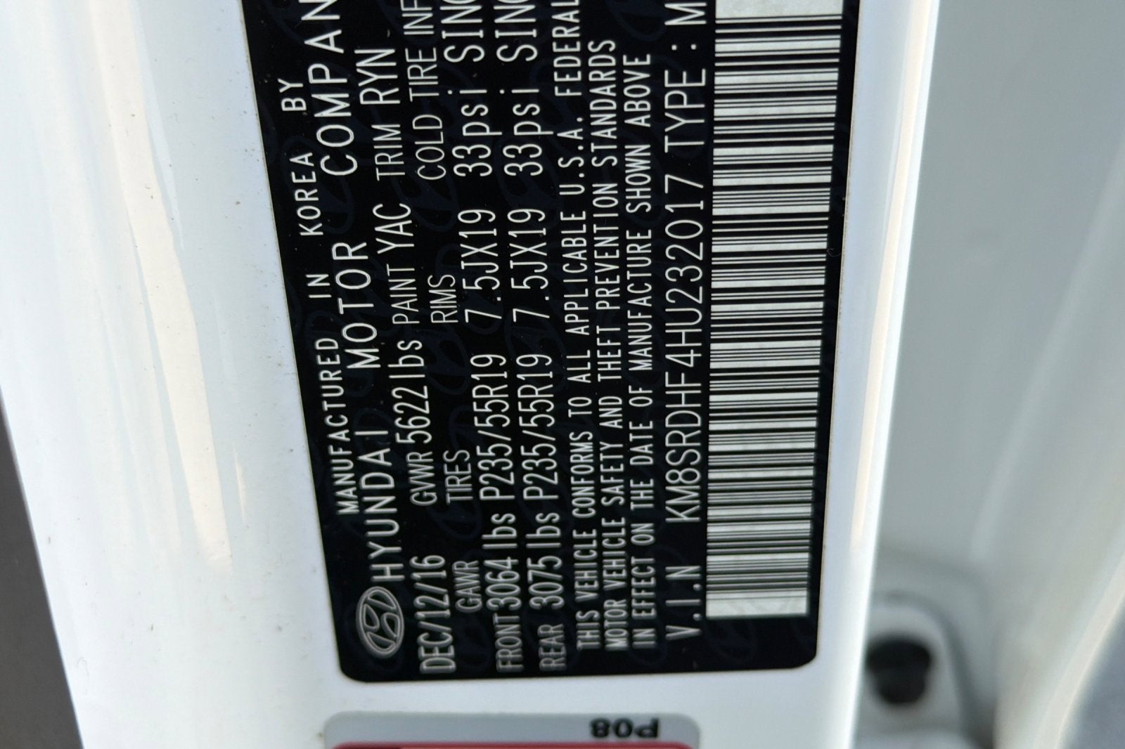 2017 Hyundai Santa Fe SE Ultimate