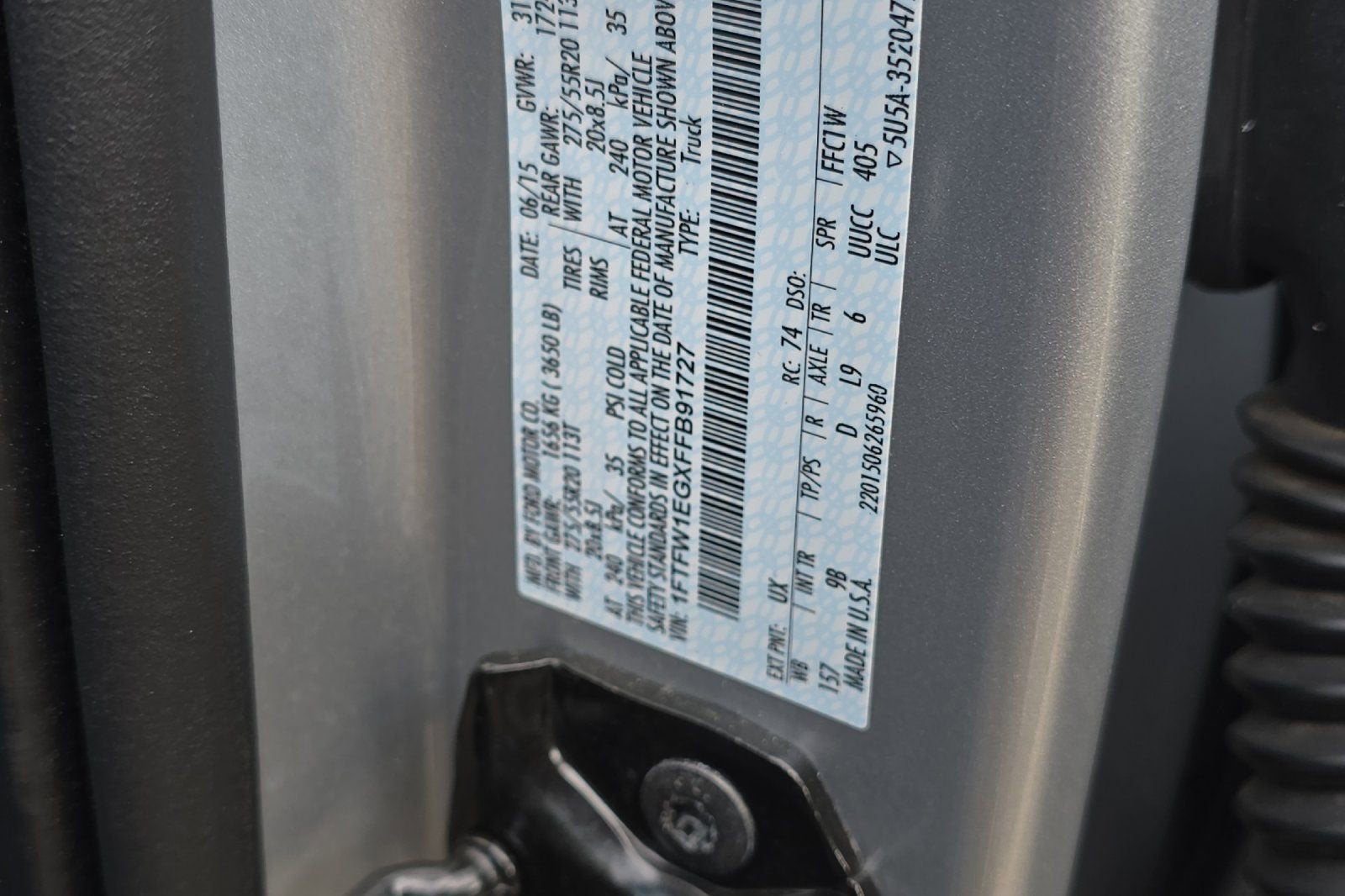 2015 Ford F-150 XLT w/HD Payload Pkg