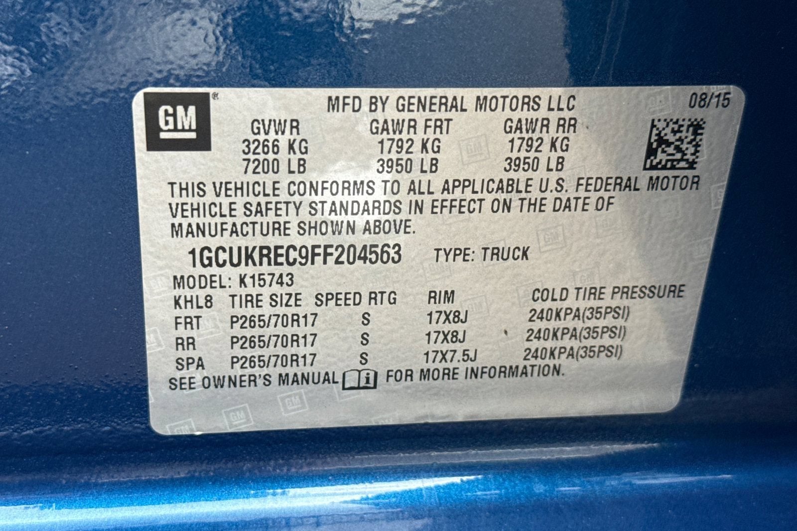 2015 Chevrolet Silverado 1500 LT