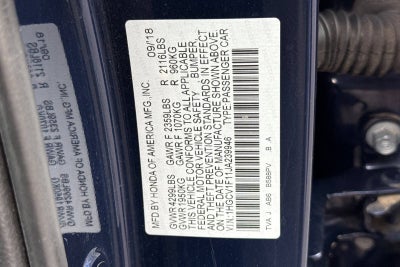 2018 Honda Accord Sedan LX 1.5T