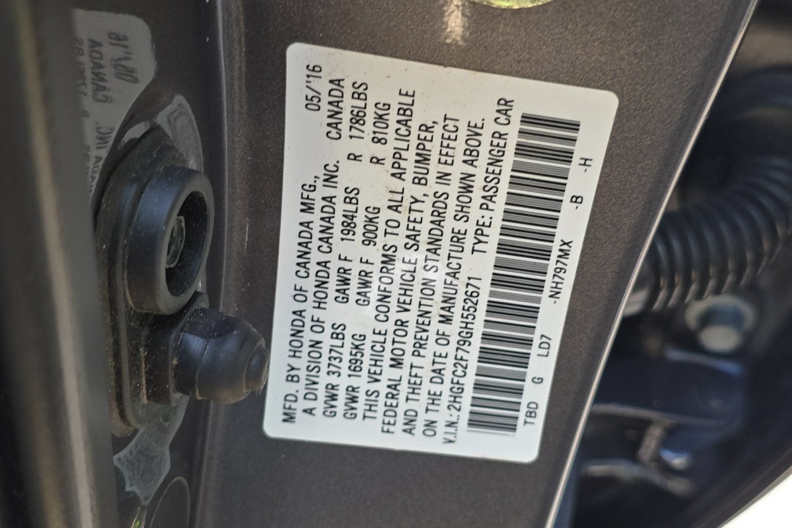 2016 Honda Civic Sedan EX