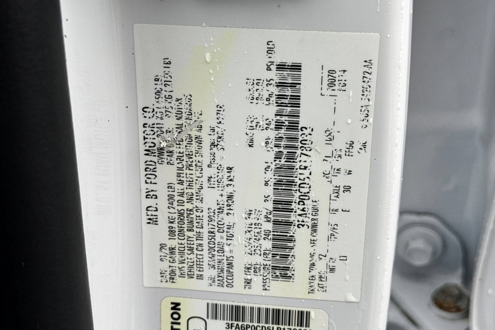 2020 Ford Fusion SEL