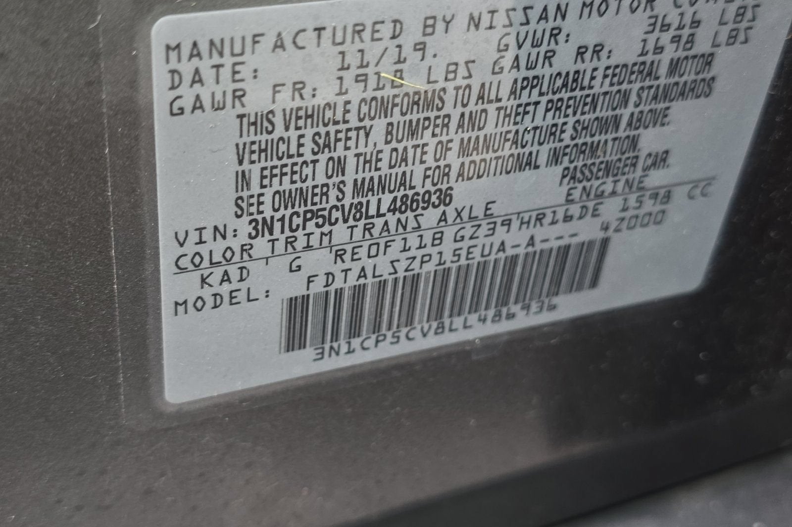 2020 Nissan Kicks SV
