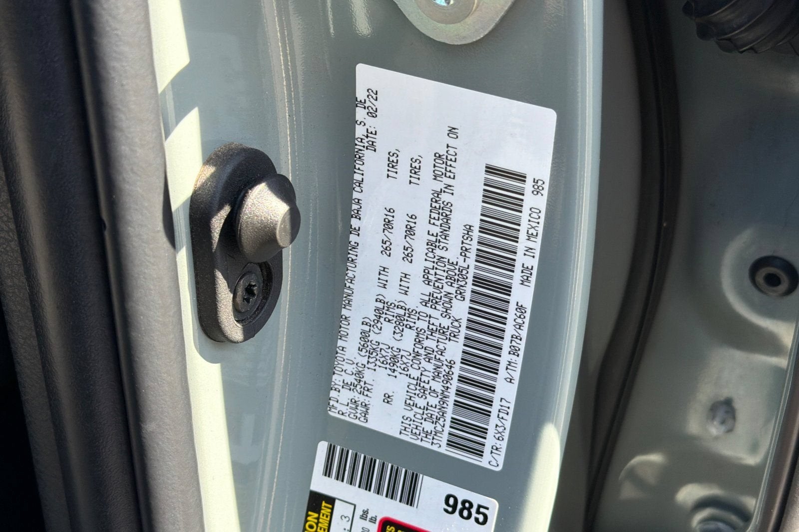 2022 Toyota Tacoma 4WD SR