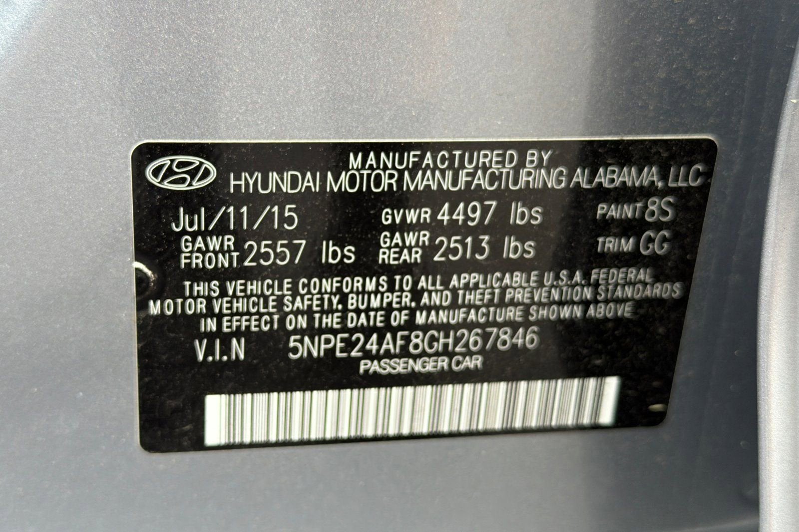 2016 Hyundai Sonata 2.4L SE