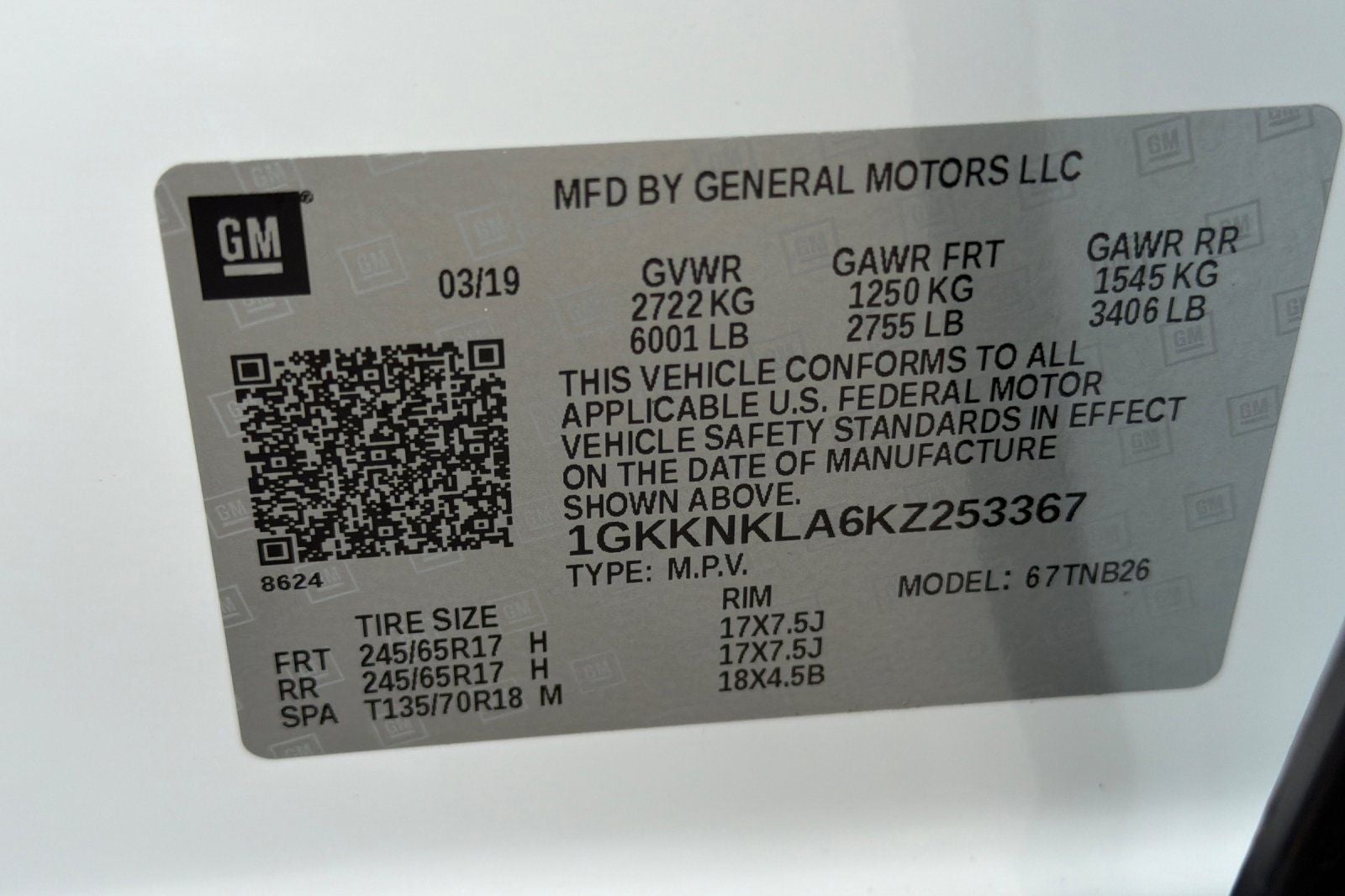 2019 GMC Acadia SLE-1