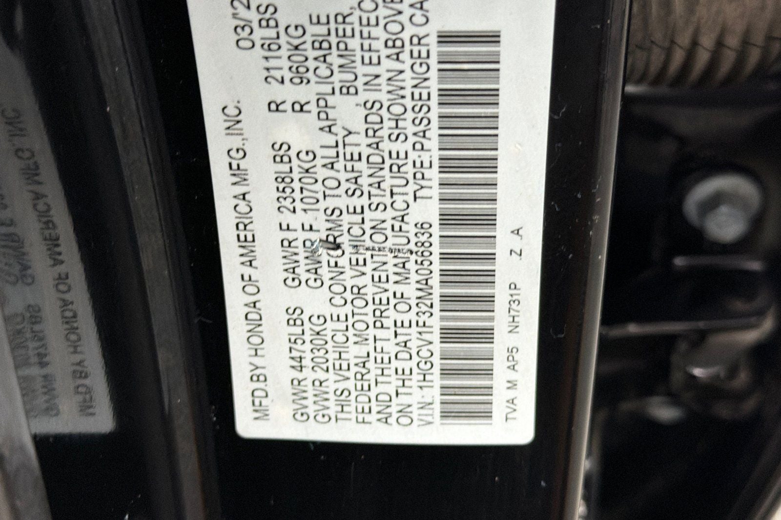 2021 Honda Accord Sport