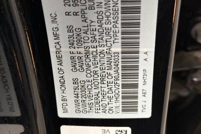 2018 Honda Accord Touring 2.0T