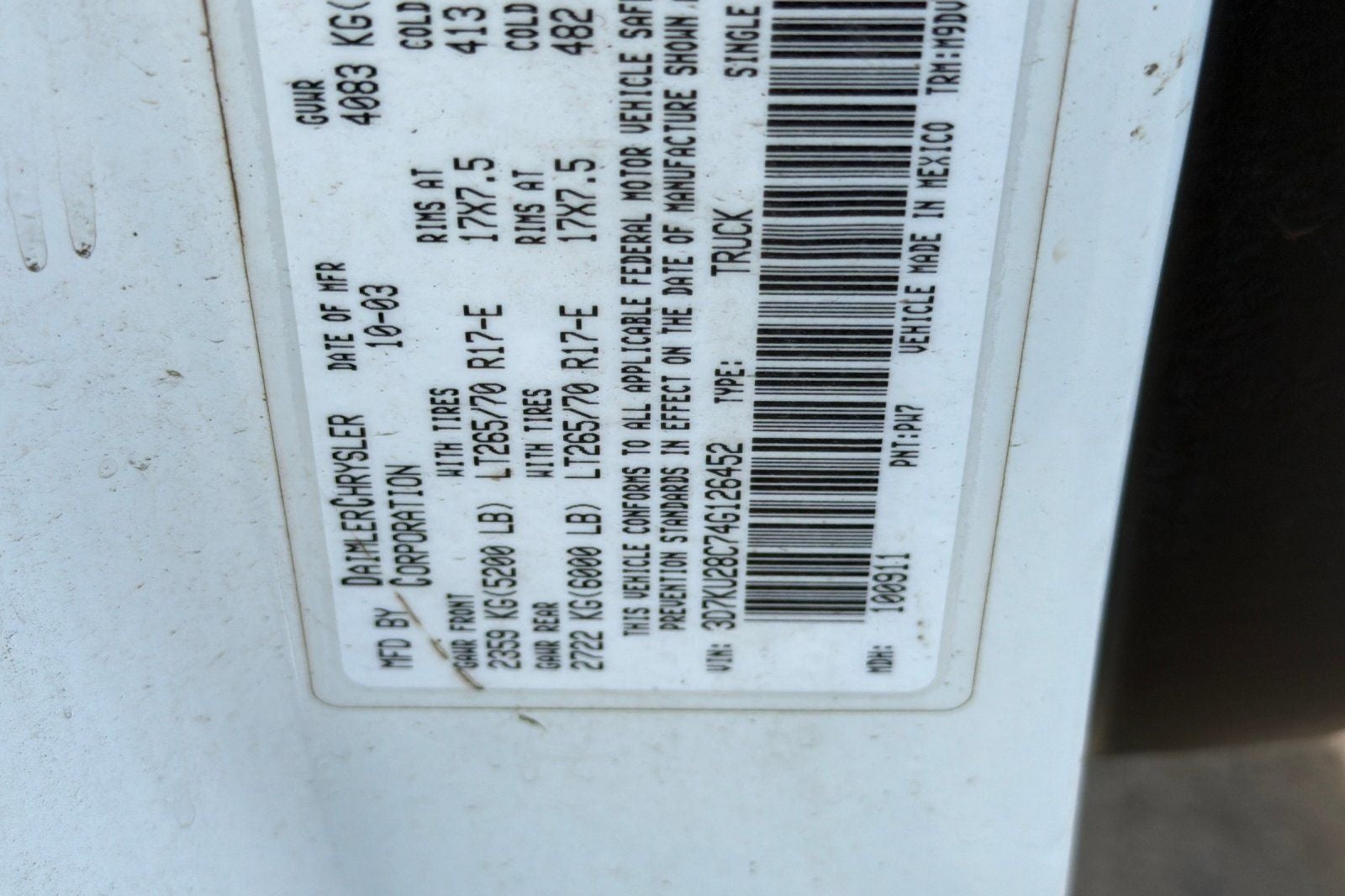 2004 Dodge Ram 2500 SLT