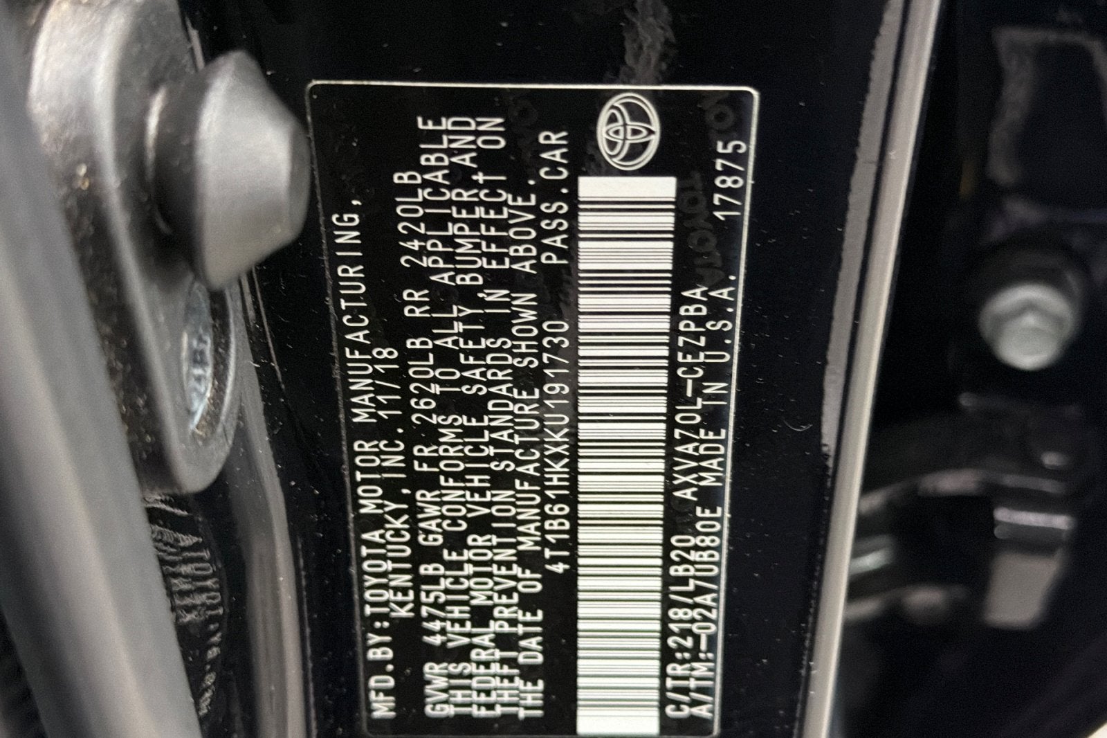 2019 Toyota Camry XSE