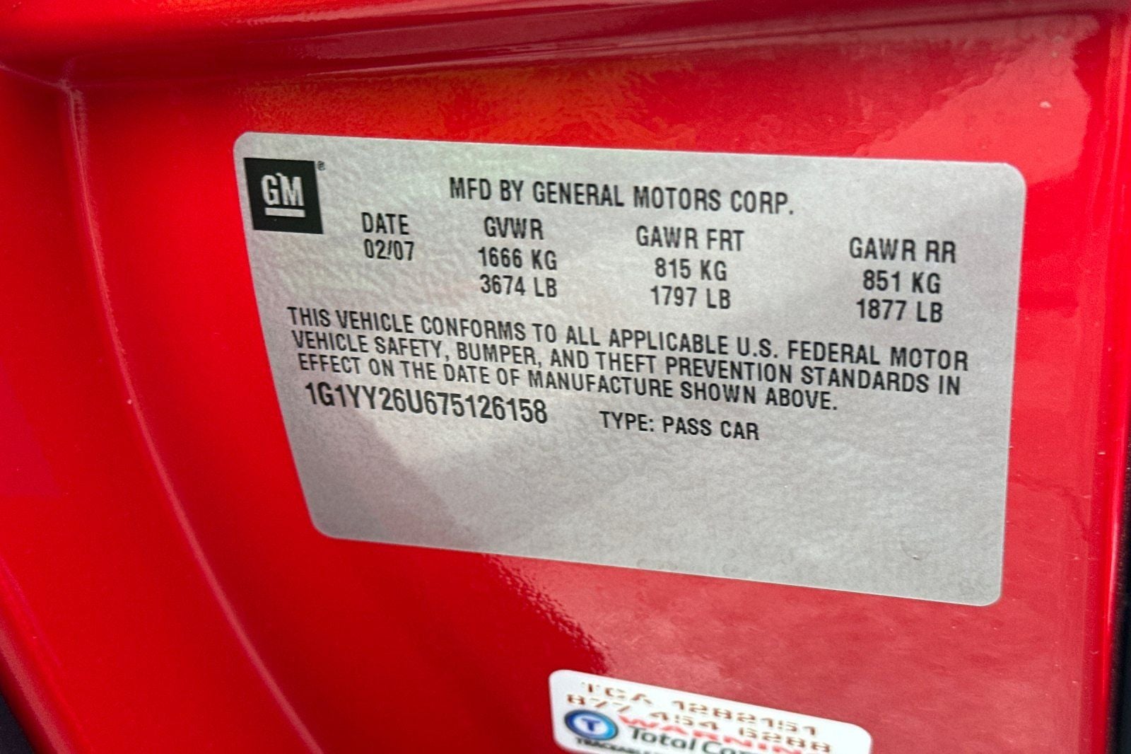 2007 Chevrolet Corvette Base