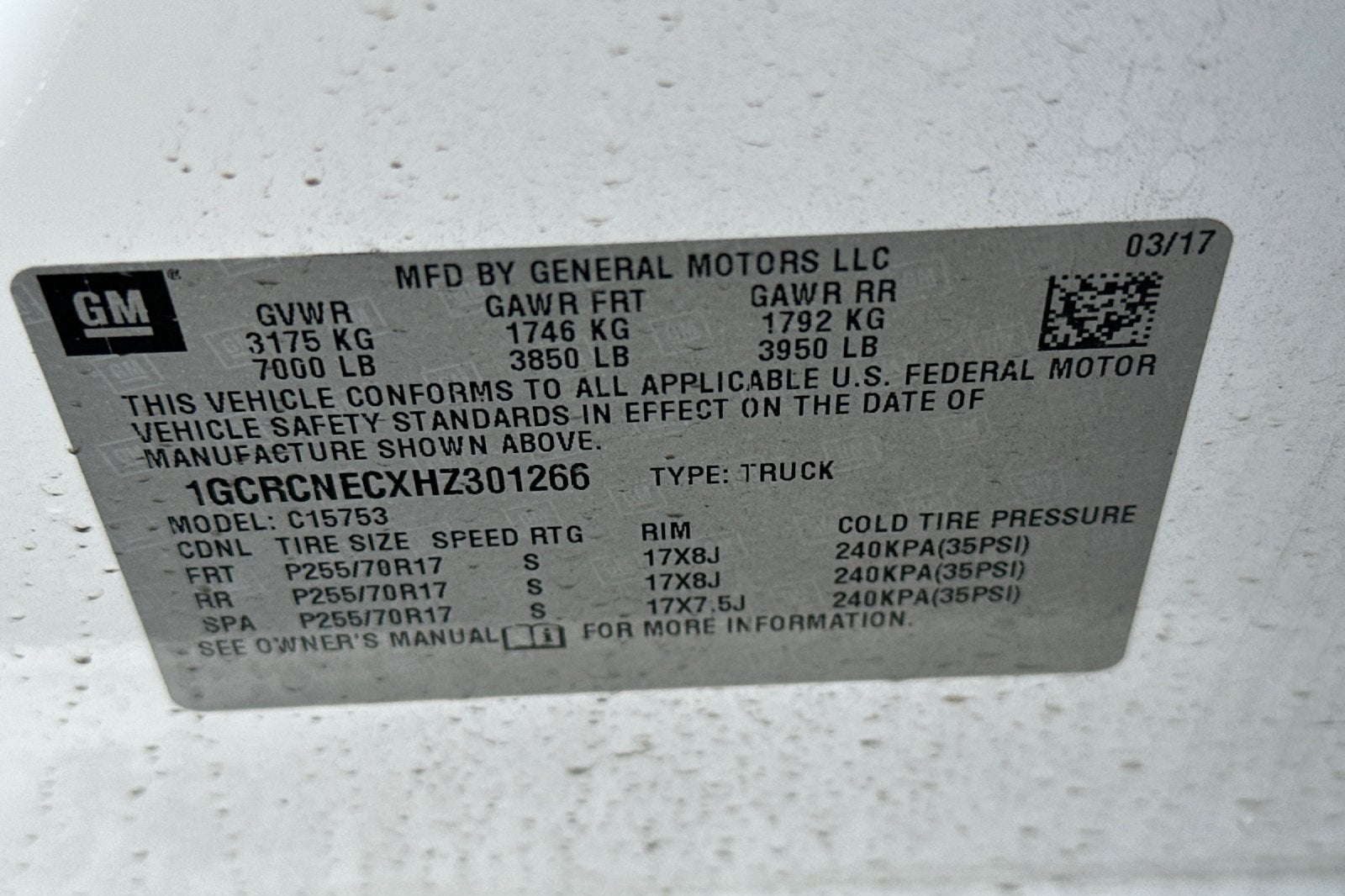 2017 Chevrolet Silverado 1500 WT