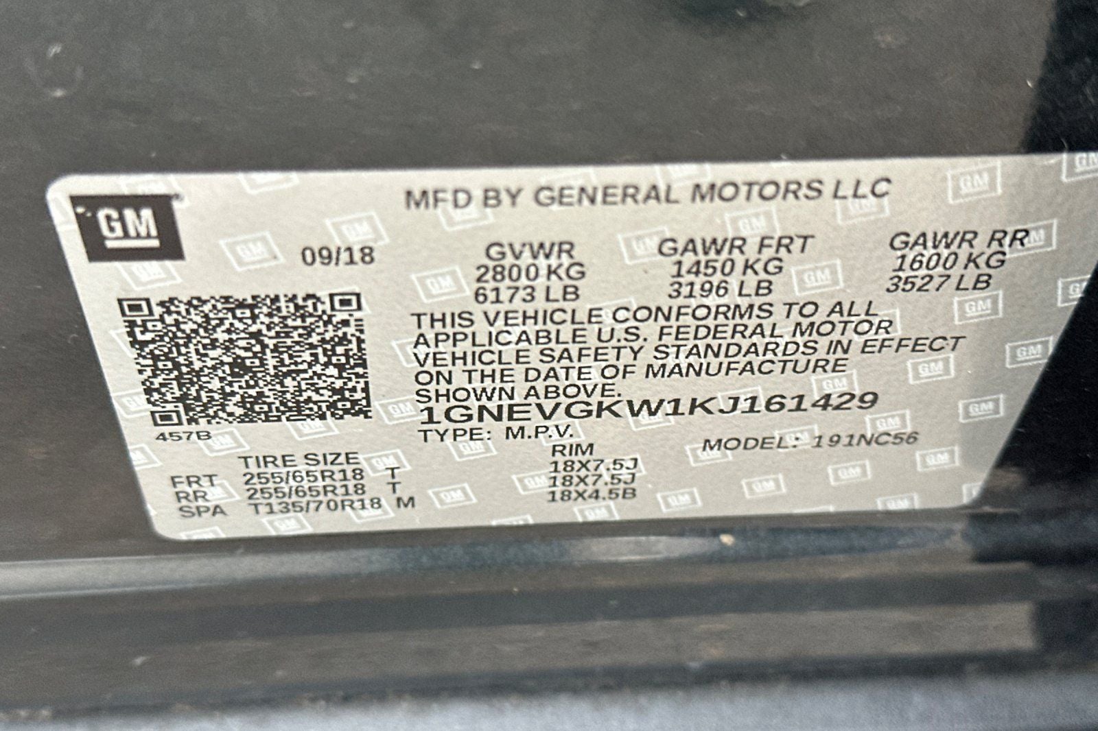 2019 Chevrolet Traverse LT Cloth w/1LT