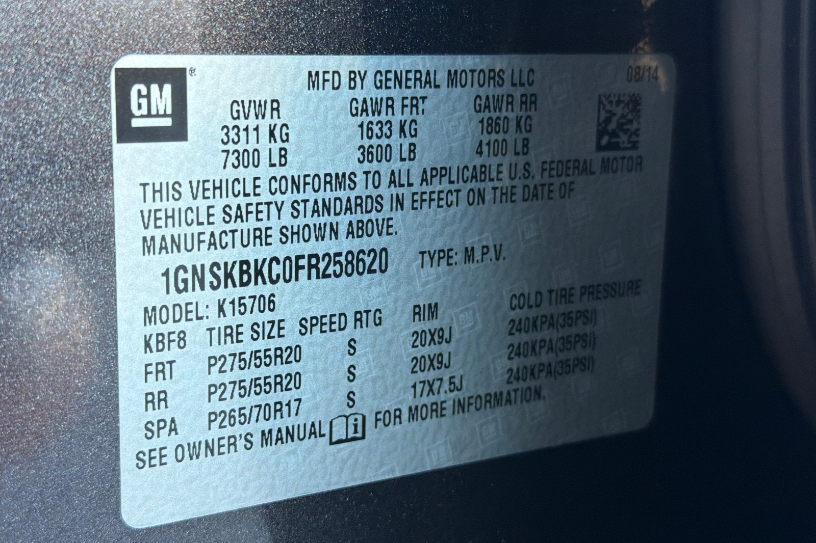 2015 Chevrolet Tahoe LT