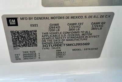 2021 GMC Sierra 1500 SLE