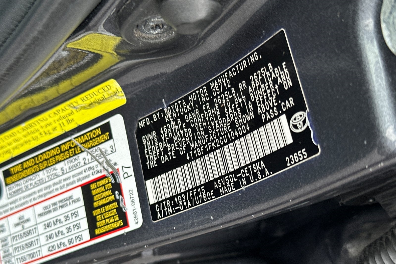 2012 Toyota Camry SE