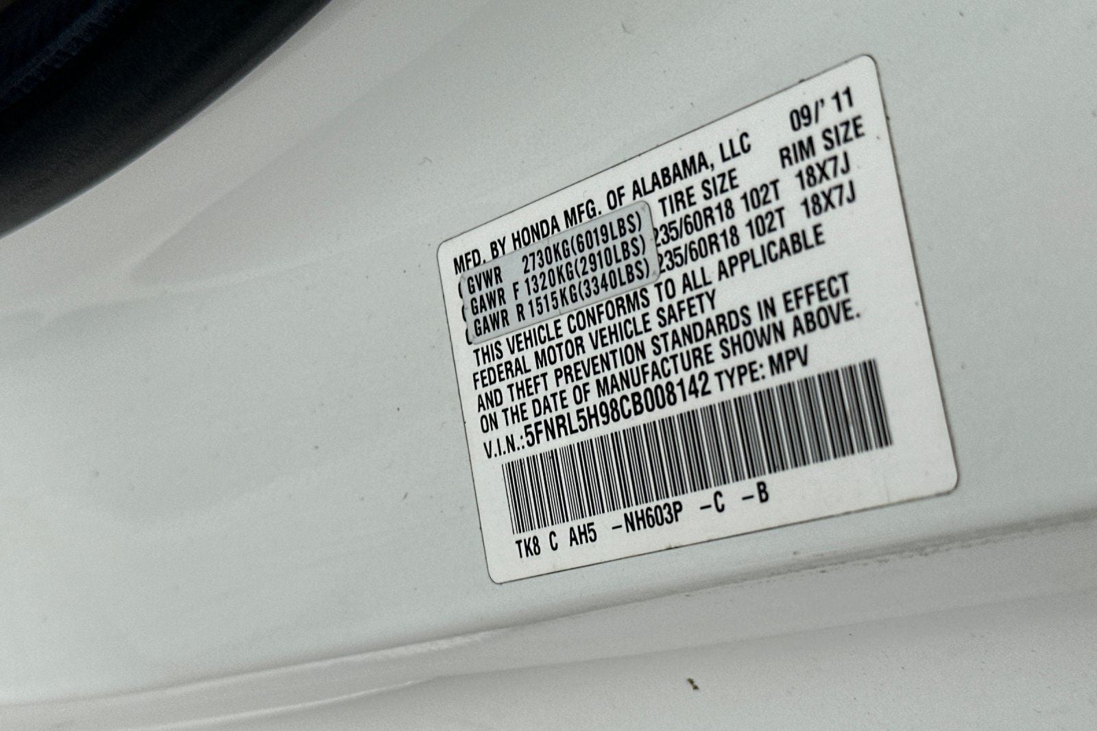2012 Honda Odyssey Touring Elite