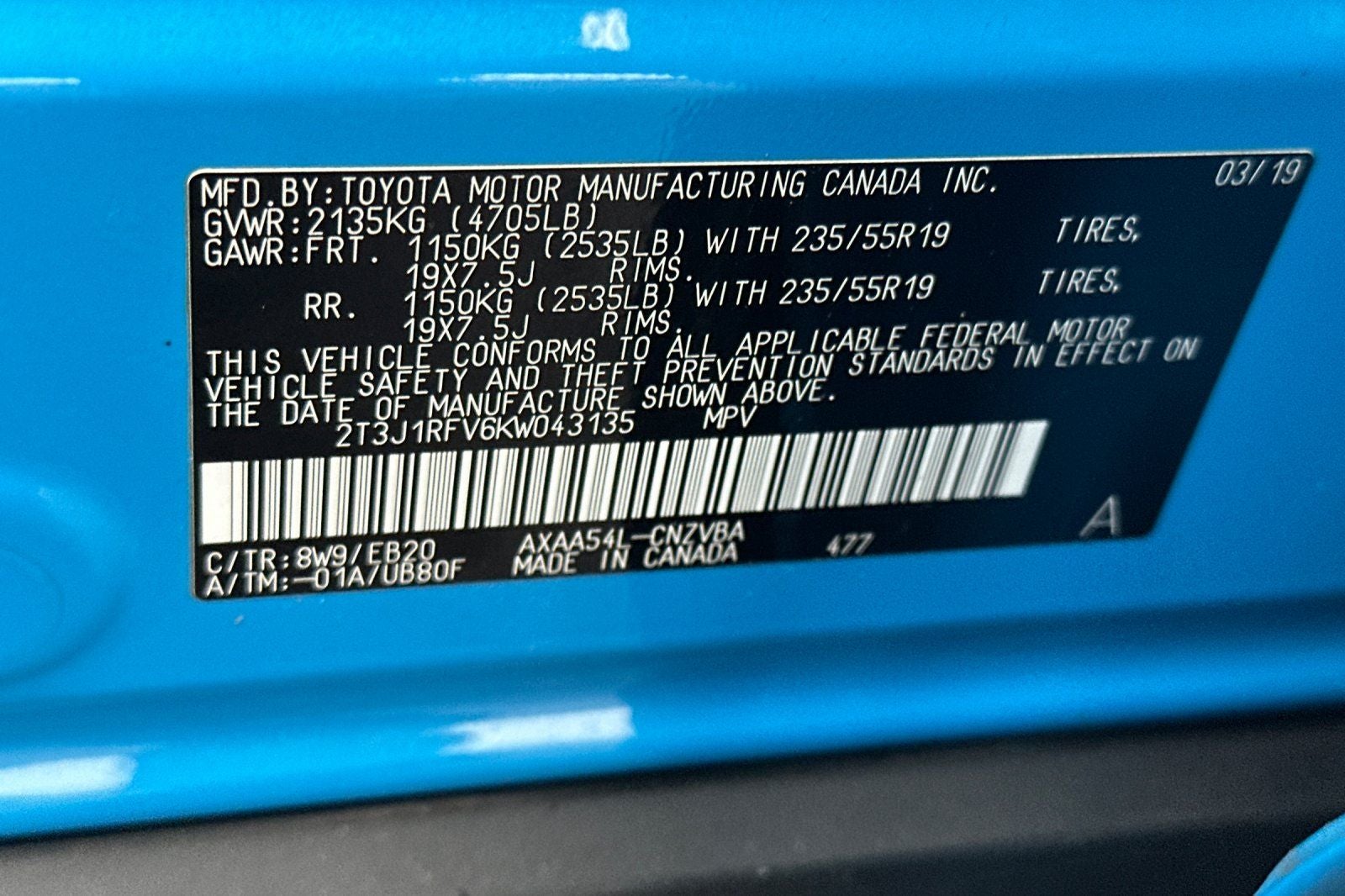 2019 Toyota RAV4 Adventure